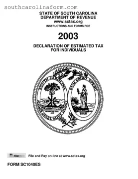 Free South Carolina 1040Es PDF Template