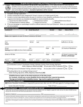 Free South Carolina Hunting And Fishing License PDF Template