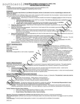 Free South Carolina Immunization Certificate PDF Template